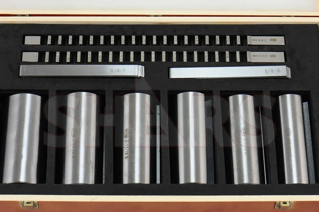 SHARS 17 PCS NO. 40 1/2 16th Size Precision Standard Keyway Broach Set R}