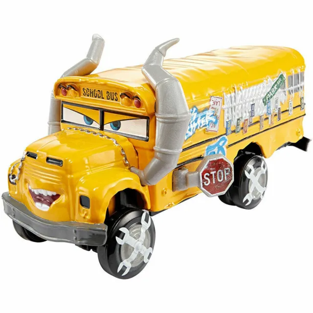 Cars 3 Miss Fritter Crazy School Bus Diecast Toy Car 1:55 Kid Vehicle Model Gift