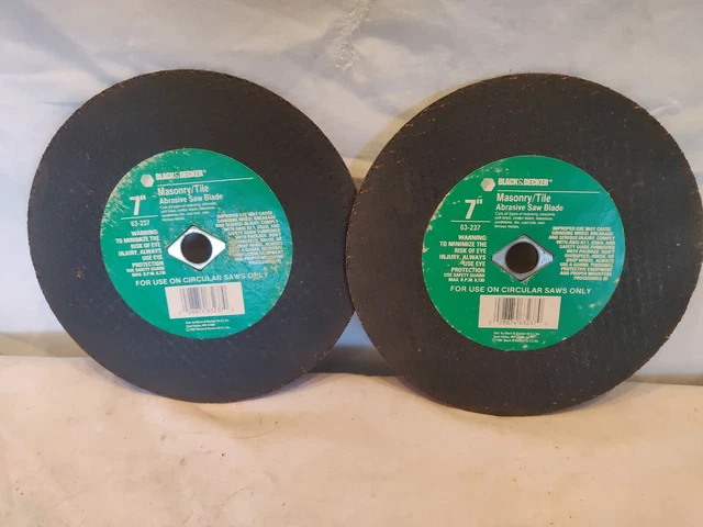 Nueva hoja de sierra de 7" profesional de mampostería y corte de azulejos Black & Decker. Nuevo. Bonito