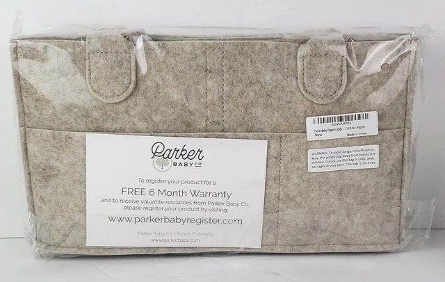 Parker Baby Diaper Caddy - Nursery Storage Bin and Car Organizer for Diapers and