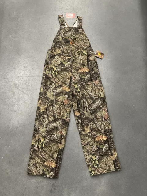 Carhartt Mossy Oak Camo Double Knee Dungaree Workwear Front Bib Overalls