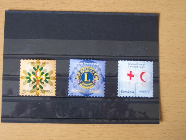 Romania,2004 International Organizations,Red Cross,Scouts,Lions,3 Vals,U/Mint.