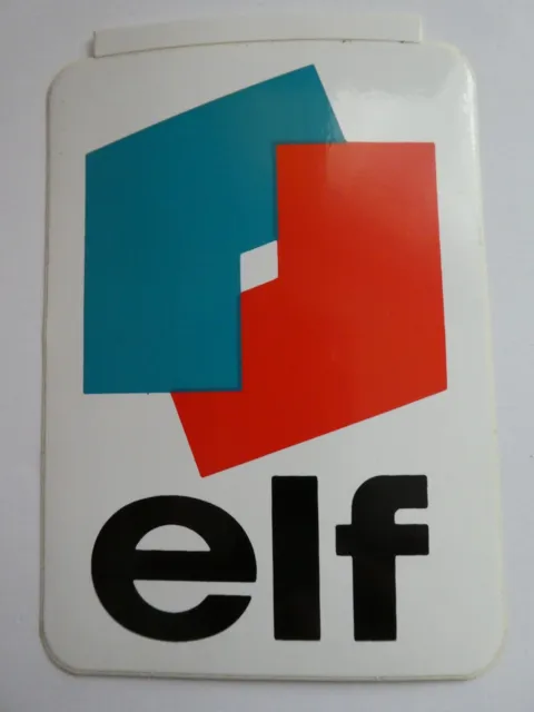 original ELF Tankstelle 70er Jahre  Aufkleber 10,5 cm x  7,5 cm