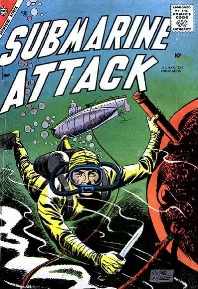 Submarine Attack Full Run Vintage Silver Age Charlton War Comics On Dvd Rom Navy