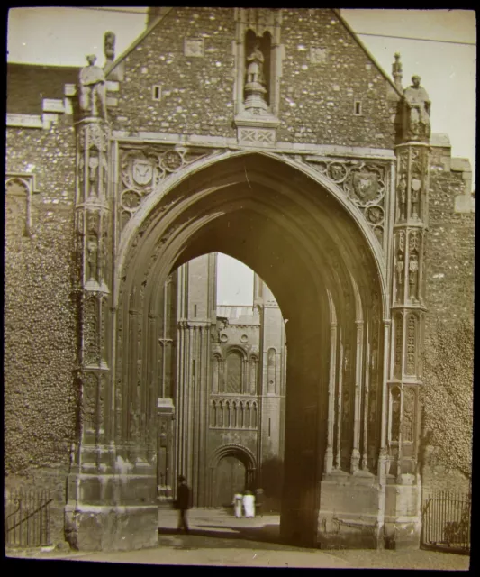 Glas Magic Laterne Rutsche NORWICH ERPINGHAM GATE C1890 FOTO ENGLAND