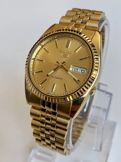 SEIKO 5 DATEJUST January 1999 Watch Gold Snxj94 K Snxj94K Jubilee 36 Mm EUR  400,00 - PicClick FR