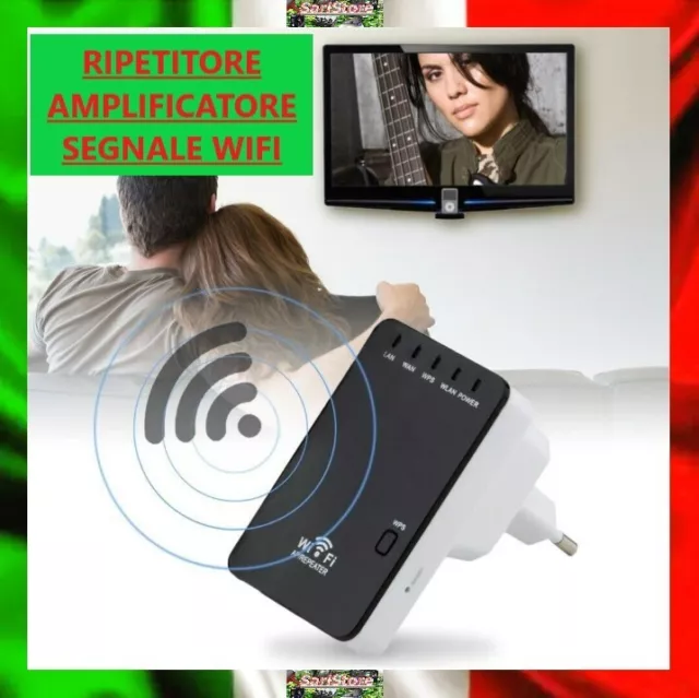 AMPLIFICATORE RIPETITORE SEGNALE WIFI WIRELESS N MINI ROUTER  2 LAN  300 Mbp