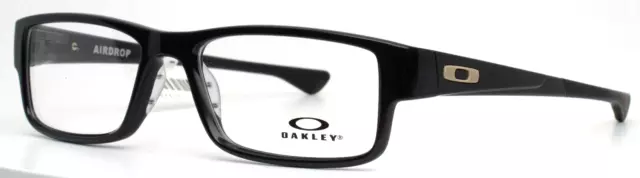 OAKLEY Airdrop OX8046-0257 Black Mens Rectangle Full Rim Eyeglasses 57-18-143