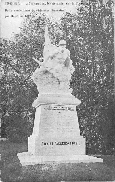 Cpa 60 Ons En Bray Le Monument Aux Soldiers