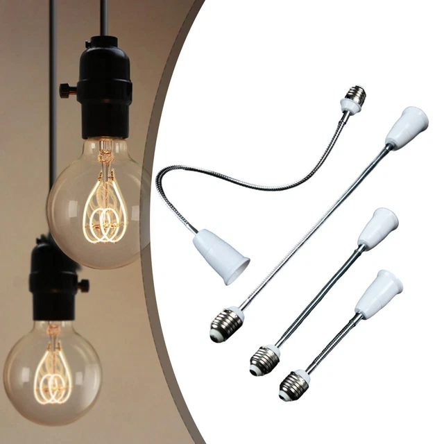 Adaptateur Porte-Ampoule E27 TOPINCN - Cou Flexible Réglable, à Brancher Sur Prise, Pour Lampes DIY
