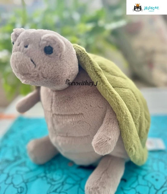 JELLYCAT TIMMY TURTLE Green Beige Soft Toy Baby Comforter Grumpy Plush ...