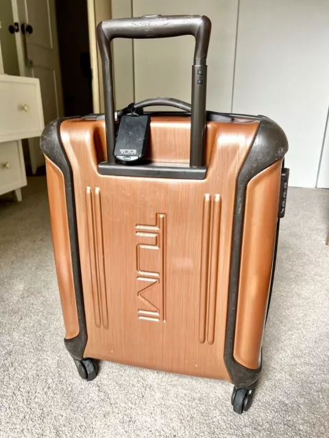TUMI Vapor 20” Hard Case Rolling Carry On Suitcase - RARE Orange