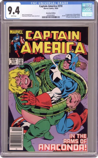 Captain America #310 CGC 9.4 Newsstand 1985 4293029001