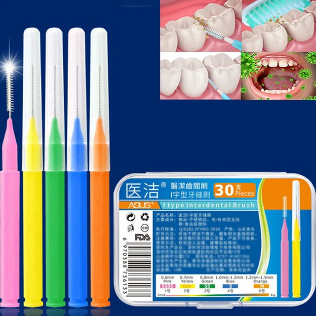 30x/lot brosse interdentaire fil dentaire dents Oral propre hygiène cure-dents