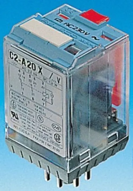 1 x 1 x Releco DPDT Non-Latching Relay Plug In, 115V ac Coil, 10 A