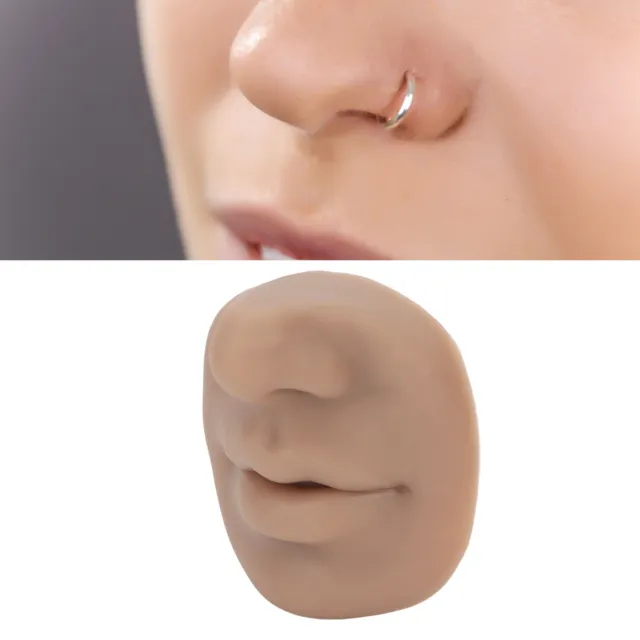 Modelo de práctica de perforación bucal de silicona exhibiciones de nariz reutilizable piezas del cuerpo