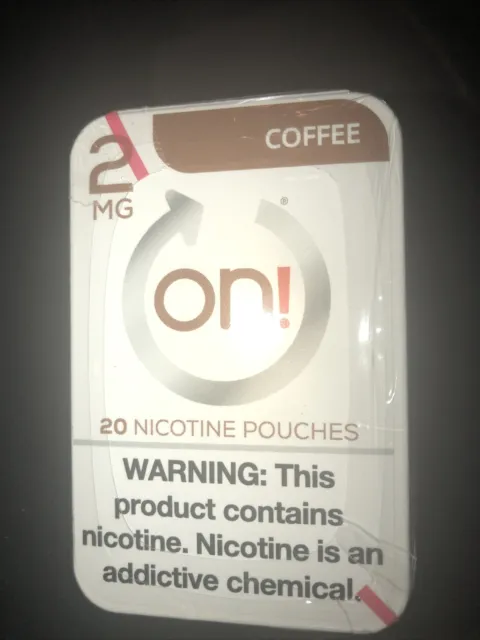 ¡ENCENDIDO! Paquete sellado de 2 mg de sabor a café 20 bolsas