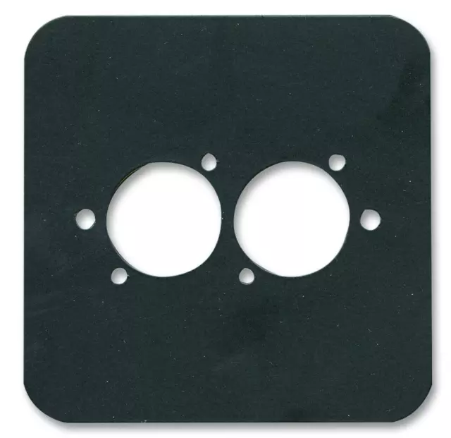 2X XLR Plate 1G Black Accessories Connectors - 82511-RC