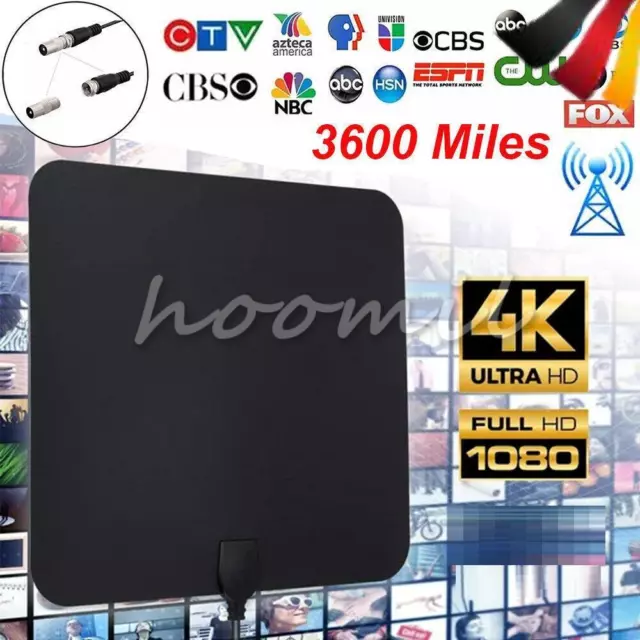 Digital TV Antenne mit Verstärker HDTV Zimmerantenne Receiver VHF UHF DVB-T2