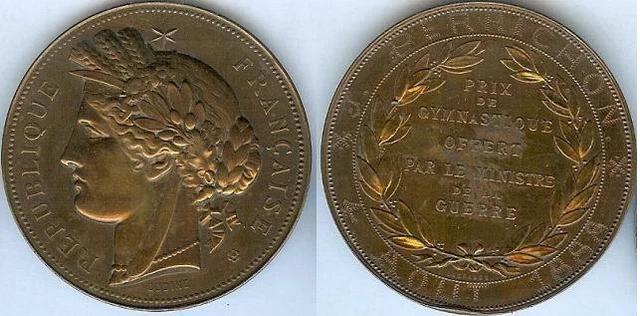 Medaille Zinnteller Fête Fédérale Gymnastique Genève 1925 (Gebraucht