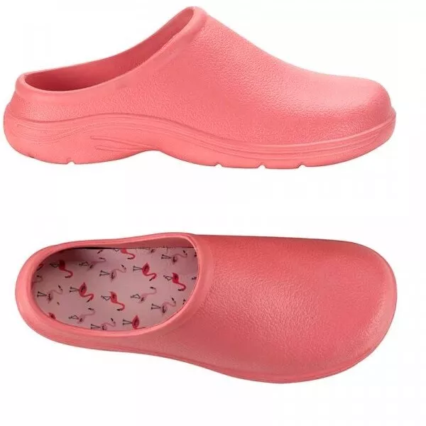 Gardening Pink Clogs Women Briers Slip On CLEARANCE UK Size 8 ONLY
