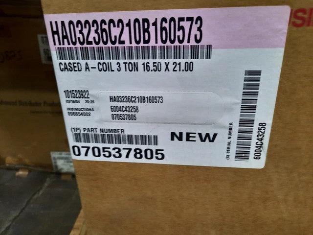 Adp - Cased "A" Coil - Ha03236C210B160573 - 3 Ton - No Txv - Upflow   Br2