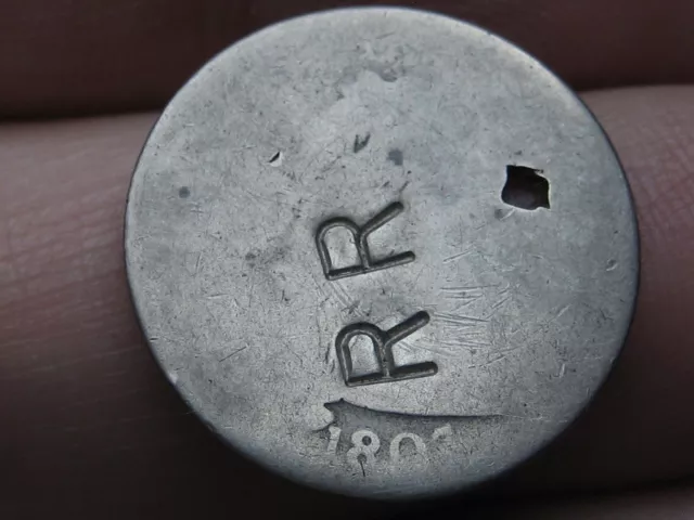 1807 Draped Bust Silver Dime 10 Cent Piece- Counterstamped RR