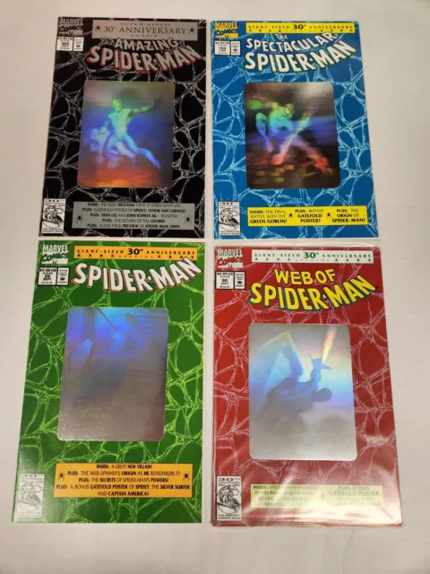 Spiderman 30th Anniversary Lot | Amazing | Web Of | Spectacular | Marvel  1992