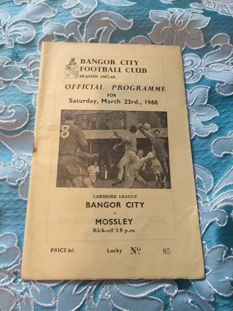 Bangor City vs Mossley 67/8 Cheshire League