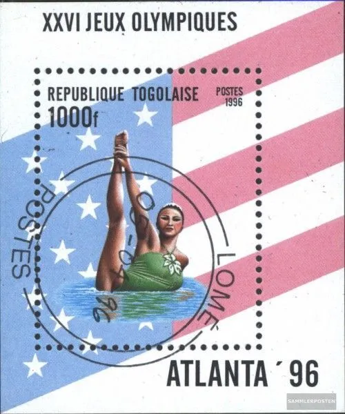 Togo block391 (complete issue) used 1996 olympic. Summer´96, At