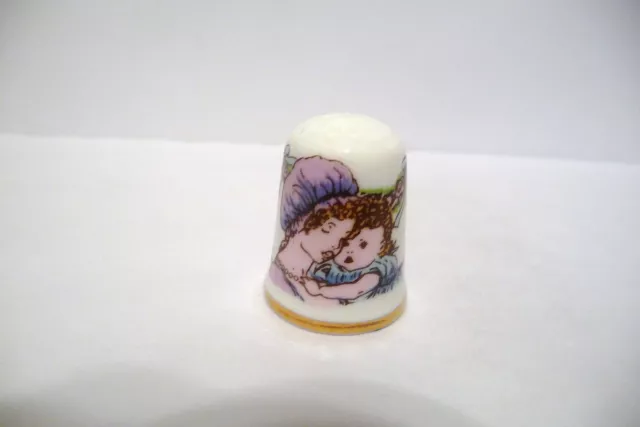 Thimble Caverswall China "Mother's Day 1981"  Mother Holding Child