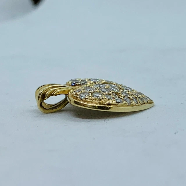 2.Ct Round Good Cut Moissanite Heart Women's Gift Pendant 14k Yellow Gold Plated 5