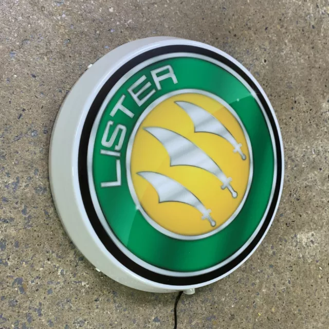 Lister Auto LED Illuminato Insegna da Parete Luce Scatola Garage Olio Automobile