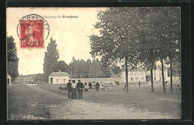 CPA Boissy-Saint-Léger, La Pelouse de l´Auberge de Grosbois 1907