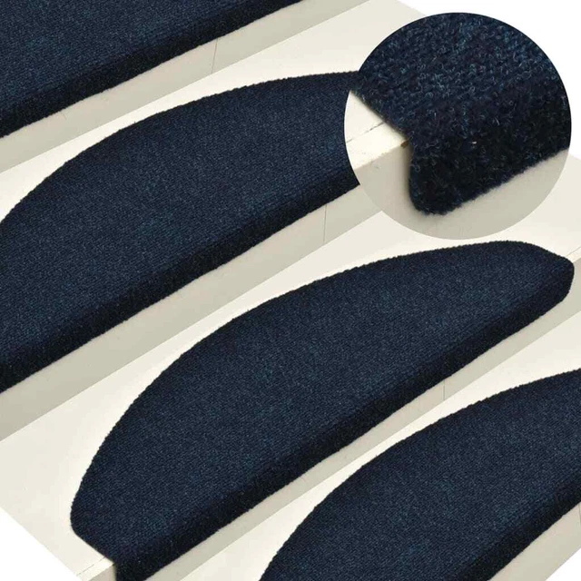 Vidaxl Tappetini Scale Adesivi 10 pz 65x21x4 cm Blu Marino Agugliati
