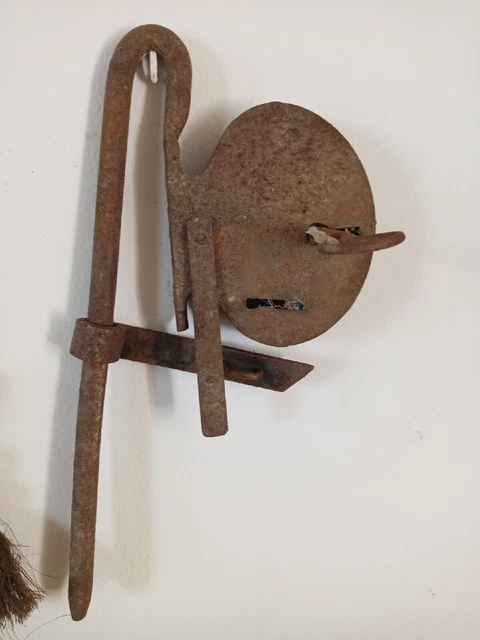 Antica Serratura Palazzo Nobiliare/Catenaccio Ferro battuto Sicilia Fine '800