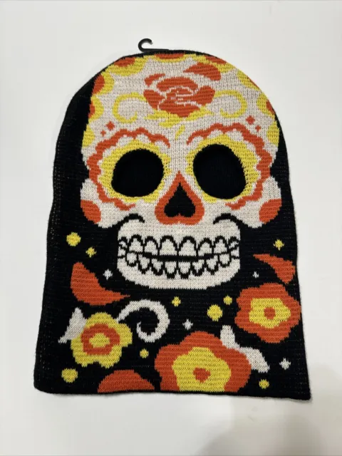 ADULT DAY OF the Dead Ski Mask 2 Hole Knitted Balaclava Beanie Sugar ...