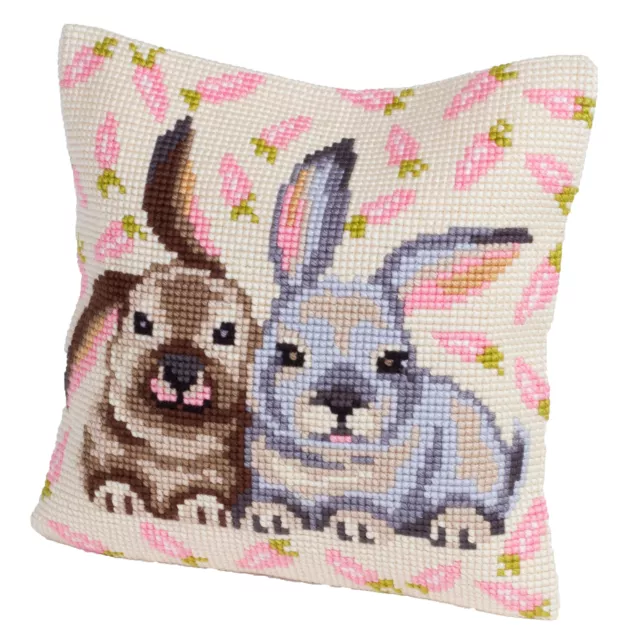 Kollektion D'Art Cross Stitch Kit: Kissen: Flopsy & Mopsie