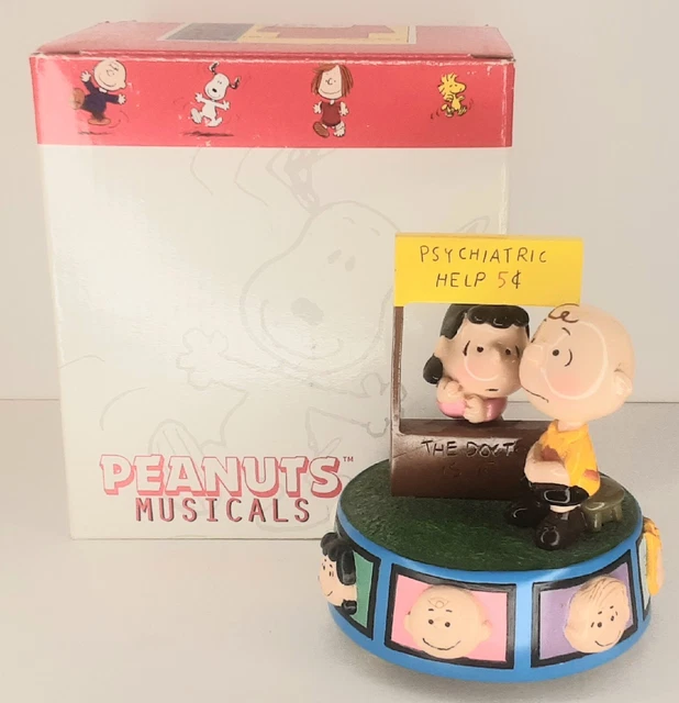 FLAMBRO IMPORTS PEANUTS Charlie Brown Lucy Musical Figurine with