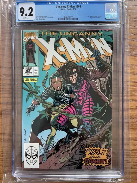 UNCANNY X-MEN #266  CGC 9.2  1st Appearance GAMBIT. Marvel 1990 White Pages