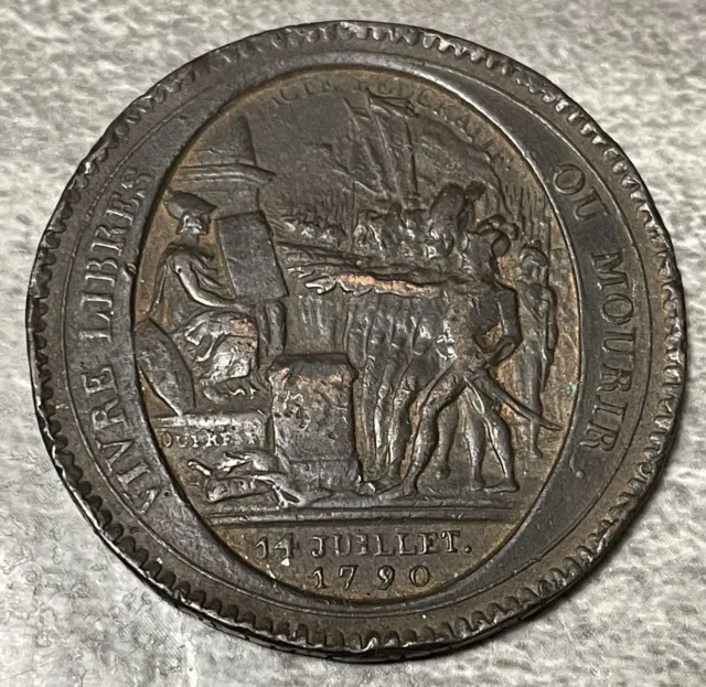 Medaille De Confiance 5 Sols 1792 Monneron An Iv