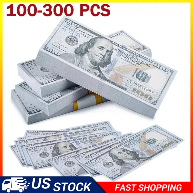 100-400PCS Prop Fake Looks Best Toys Money For Pretend Play Music Birthday Party