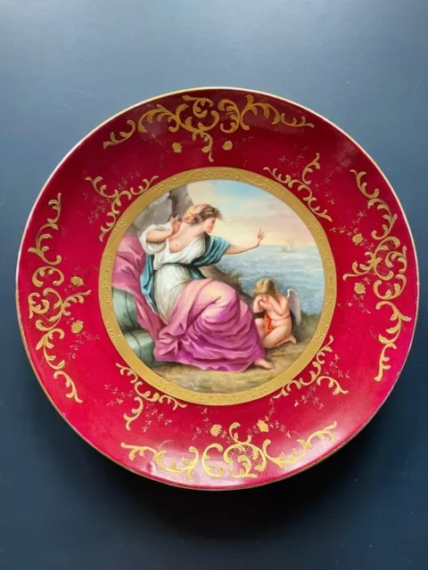 Antique Royal Vienna ''Ariadne'' Handpainted Porcelain Cabinet Plate