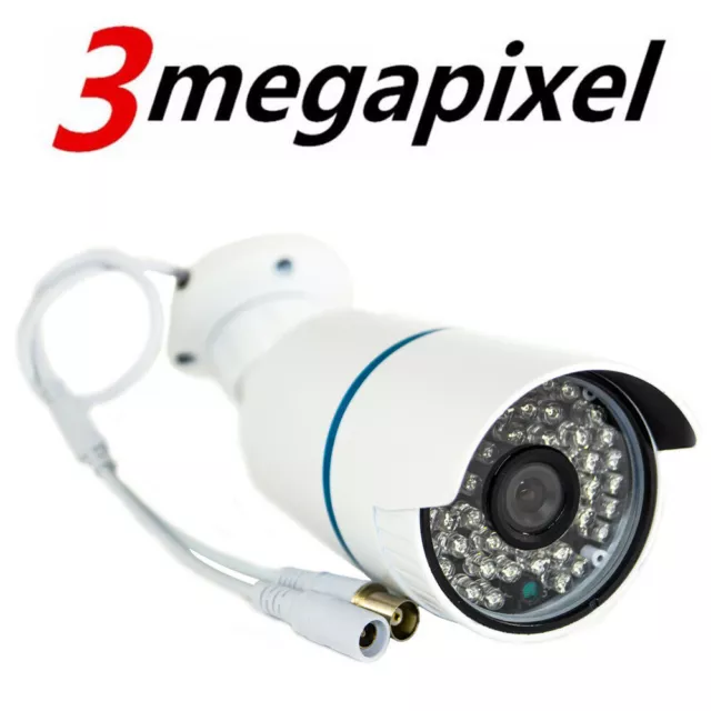 Telecamera Ahd 3.6 Mm 3 Mpx 48 Led Ccd Ir Pal Videosorveglianza 3000 Tvl Hd 12V