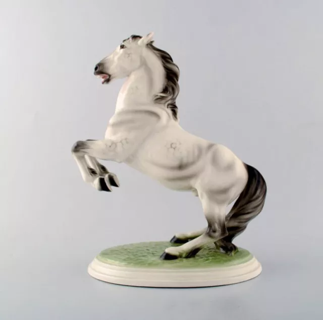 Keramos, Vienna. Rearing horse, Figure porcelain. ca 1940.