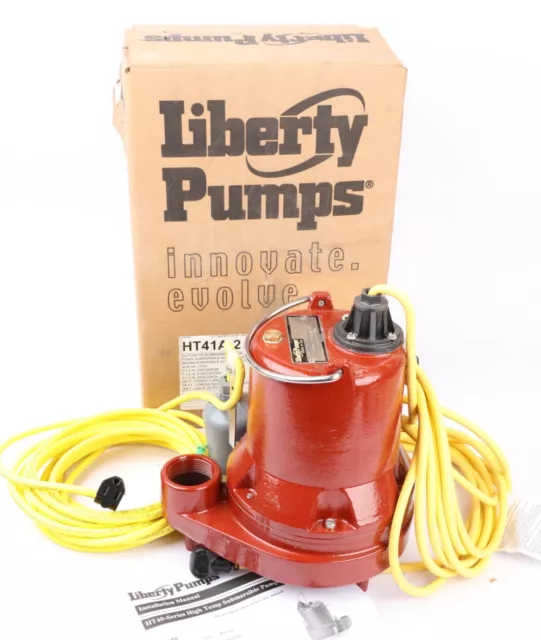 Liberty Pumps HT41A-2 Hi-Temp Submersible Effluent Pump, 115VAC, 60GPM