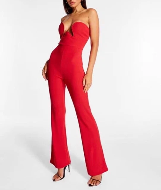 Missguided ribbed jumpsuit outlet