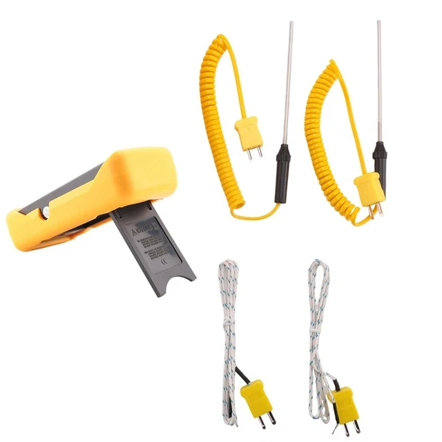 Termometro Digitale DANOPLUS Tipo K Con 4 Sonde - Alta Precisione (-50&deg;C To 1300&deg;C), Doppio Canale