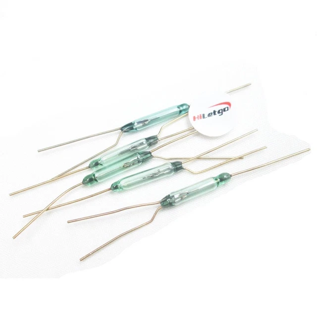 HiLetgo 5pcs Glass Seal Reed Switch Normal Close Magnetic Induction N/C SPDT For