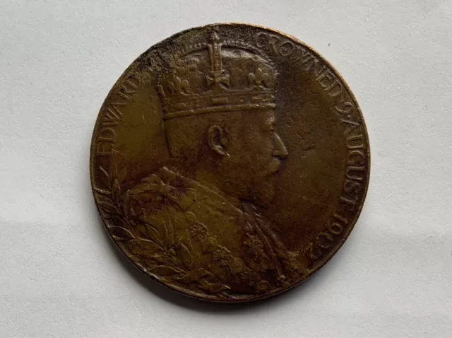 1902 King Edward VII & Queen Alexandra Large 55mm 79g Bronze Coronation Medal
